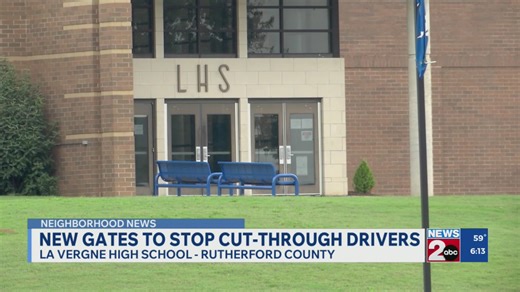 New gates to stop cut-through drivers at La Vergne High School in Rutherford County, TN