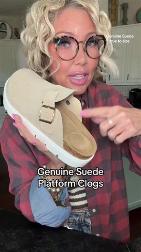 Genuine Suede Platform Clogs #clogs #clogshoes #suedeshoes #sliponshoes #leathershoes @Project Cloud Shoes