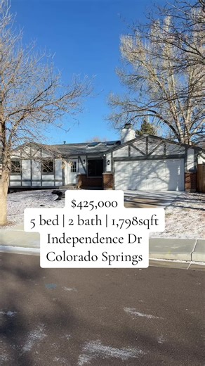 📍 1880 Independence Dr, Colorado Springs, CO 80920 ✨ 5 bed, 2 bath ranch with 1,754 sq ft of updated living space 💲 Listed at $425,000 by Julisa Garcia, Century 21 Dream Home 🏡 Remodeled with new appliances, modern cabinets, updated bathrooms, fresh paint, new carpet and flooring, minutes to shopping, I-25 and the Air Force Base 👀 I toured this one with my buyer and it’s definitely worth seeing in person 📲 DM me if you’d like to see this in person! #ColoradoSpringsRealEstate #COSHomes #Home