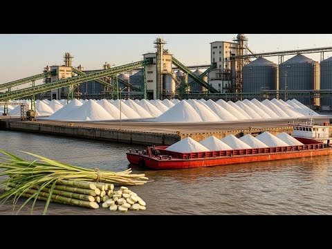 Inside America's Massive Sugarcane Harvest 1.9 Billion Tons to Sugar | Farming Secrets