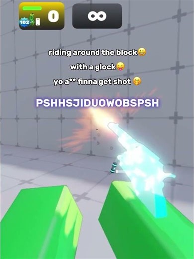 i’m using my toy guns￼