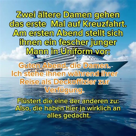 Deckoffizier falsch vetstanden.#aida#costa #kreuzfahrt#komik #sprüche #witze #sarkasmus #motivation