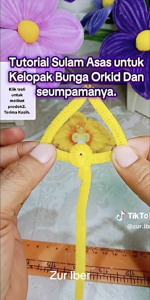 Tutorial Sulam Asas Kelopak Bunga Orkid