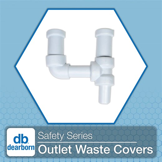 Dearborn Safety Series Center/End Outlet Waste Covers protect against sharp corners, abrasive surfaces and elevated temperatures in exposed plumbing while providing much-needed safety, accessibility and peace of mind for individuals in wheelchairs. Made of soft, lightweight material, these tubular cover kits are easy to transport, cut and size, and they install 33% faster than the leading competition; simply wrap the cover around the pipe using hook and loop connections and push to seal. The uni