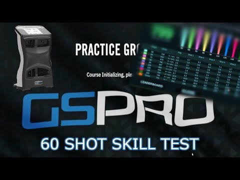 Trying the 60 shot skill test in GS PRO using the GC QUAD