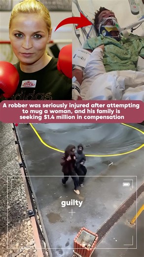 A robber was seriously injured after attempting to mug a woman, and his family is seeking $1.4 million in compensation. #news #usa #crime #fyp #foryoupage
