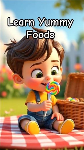 Picnic Snack Time! 🧺🍭 Learning Food for Kids #YummySnacks #KidsFood #ToddlerLearning