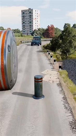 76K views · 144 reactions | Cars & School Bus vs Water Pit Bollards Crash #cars #schoolbus #bus | Movie Clips | Facebook