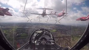107K views · 1.1K shares | Cockpit video footage by Circus 9, SAC(T) Jordan Thorburn, of the Royal Air Force Aerobatic Team's flypast over Filton earlier today. | RAF Red Arrows | Facebook