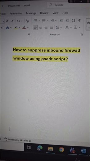 Psadt script for suppress inbound firewall #powershellscripting #scripting #tech #packaging #psadt