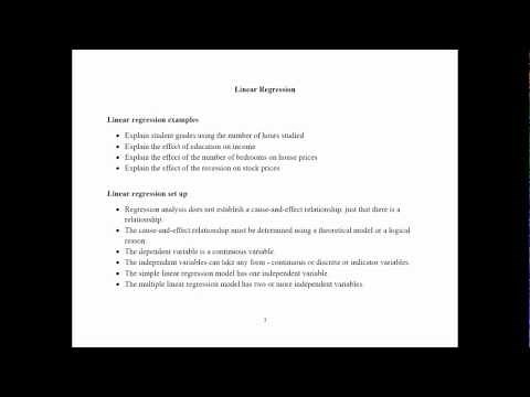 Econometrics Academy - Linear Regression