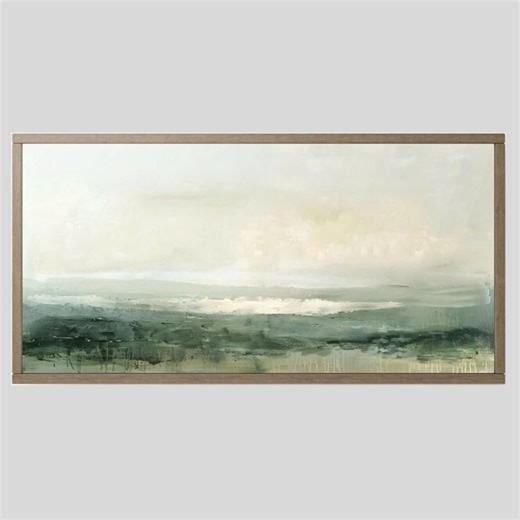 Abstract Olive Horizon Earth Tone Wall Art Scandinavian Landscape Printable Nordic Long Horizontal Above Sofa Decor Quiet Luxury Interior - Etsy