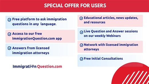 When immigration questions get overwhelming, answers should only be a tap away. Help your loved ones get answers from licensed U.S. immigration attorneys with the ImmigrationQuestion.com app. Need #immigration help? Download the free ImmigrationQuestion.com app from the Play Store (https://apppa.ge/rfnysi90) or App Store (https://apple.co/4jGzoBx). FREE Registration Today! ➡️ ImmigrationQuestion.com #ImmigrationHelp #LegalAdviceMadeEasy #ImmigrationQuestion | Immigration Question