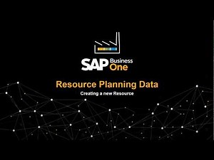 SAP Business One - Resource Planning Data