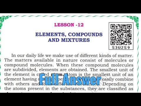 ||class 5 EVS ||Lesson -12 Elements, compounds and mixtures|| #class5evs #class5