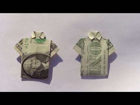 Folding a Dollar Bill into a Shirt (Easy Method)