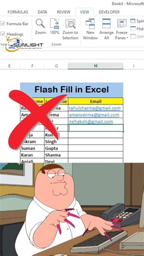 Flash Fill in Excel | Automatically Create Emails in Seconds (No Formula Needed!)