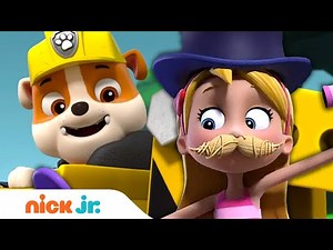 Rubble Helps Katie Go Undercover As Mayor Humdinger! w/ PAW Patrol Skye & Rocky | Rubble & Crew