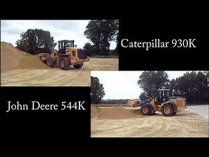 John Deere 544K vs Cat 930K - pile push comparison