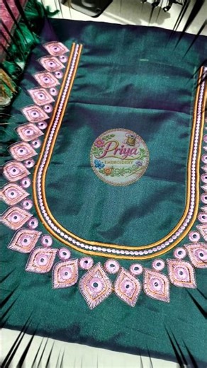 Pink colour embroidery design #embroidery #embroiderylover #trendingshorts