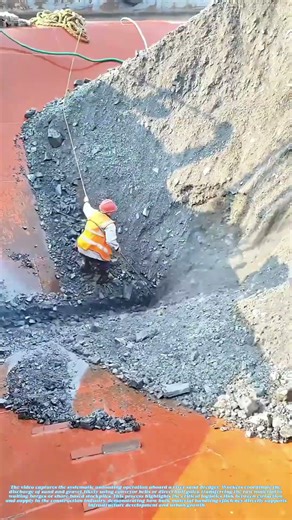 Bulk Discharge: The Synchronized Unloading of a River Dredger