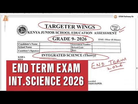 TARGETER WINGS 003 2026 GRADE 9 | INTEGRATED SCIENCE GRADE | END TERM ONE 2026 | REVISION