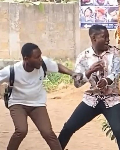 Bushman scaring people in Ghana 🇬🇭