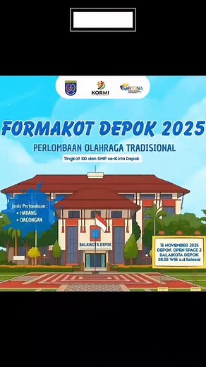 Festival Olahraga Tradisional Indonesia (FORTINA) Kota Depok sukses menggelar perlombaan olahraga tradisional 2025 pada Minggu, 16 November 2025. Dua cabang permainan yang diturunkan dalam ajang ini adalah Jenor Hadangan (Galasin) dan Dagangan. Kegiatan yang berlangsung di area Depok Open Space (DOS) ini diikuti ratusan peserta dari tingkat SD dan SMP se-Kota Depok. Antusiasme peserta dan dukungan masyarakat membuat suasana kompetisi semakin meriah. Ajang ini menjadi upaya FORTINA dan Pemerintah