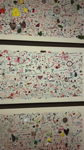 Have you contributed to our community embroidery canvas in the "Appearances Deceive: Embroideries by Policarpio Valencia" exhibition? We have a little secret: our preparator "seeds" each new blank canvas with his very own contribution. Can you guess which one is his? #embroideryart #communityart #artsecret #exhibitionfun #creativecommunity #MOIFA | Museum of International Folk Art
