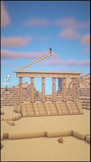 Ancient Greek temple build Minecraft.⛩