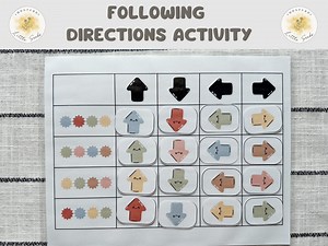 Directions Learning Activity Game Homeschool Engaging Lesson for Kids Preschool Kindergarten Learning Through Play Material Busy Quiet Time - Etsy Canada