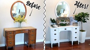 CHALK PAINTING FURNITURE TUTORIAL | FARMHOUSE STYLE