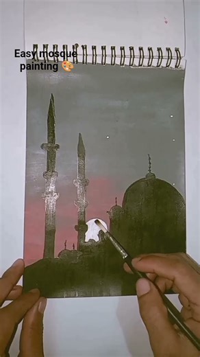 easy mosque painting🕌🖌️#trending#painting #easypainting#viralvideo#fyp #explore#artshorts#viral#art