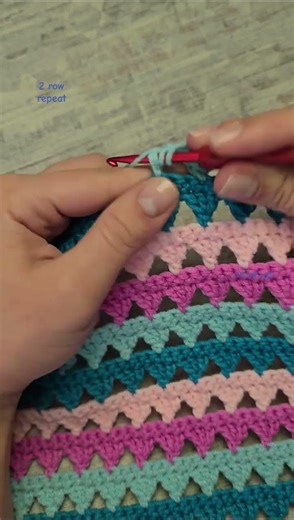 2 Row Repeat Lace Crochet Pattern | Crochet Stitches #crochettutorial #easycrochet #crochetblanket