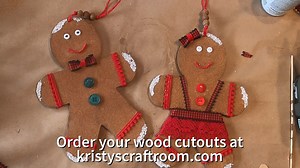 851K views · 5.1K reactions | Check out this super cute and simple technique to make a realistic looking "baked gingerbread" craft! You can find these and more wood cutouts here - https://kristyscraftroom.com/shop/ | Kristy's Craft Room | Facebook