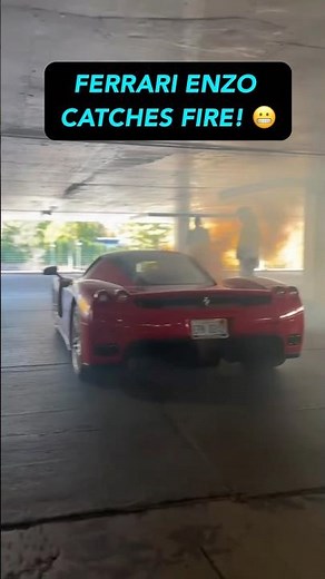 5 Million Dollar Ferrari catches fire!