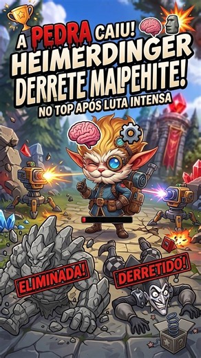THE ROCK HAS FALLEN! 🧠⚙️🗿 HEIMERDINGER MELTS MALPHITE TOP LANE AFTER AN INTENSE LEAGUE OF LEGENDS...