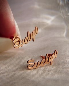 Name Earrings - Personalized Custom Name Earrings for Women - Pair of Custom Script Personalized Name Earrings - Etsy