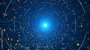 Futuristic light background circuit board, Hi tech digital technology, news studio background, product corporate promotion. Tech Future, Science Fiction Artificial Intelligence. 4K 3D stage frame