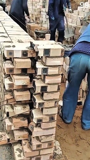 Precision manual fire brick laying technique using wire