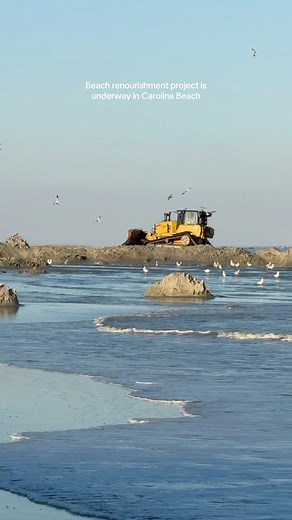 Crews are currently dredging the north end of Carolina Beach and will work their way down to Kure Beach over the coming months. The project will replace sand lost to erosion by pumping new sand onto the beach. It is expected to finish next spring. #ncbeaches #beachrenourishment #carolinabeachnc | Michael Stroud, Broker/REALTOR