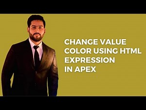 How to Change Value Color Using HTML Expression in Oracle Apex