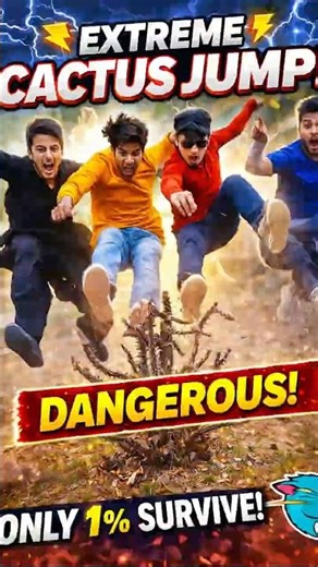 Extreme Cactus Jump Challenge 🌵😱 | Only Legends Try This #shorts