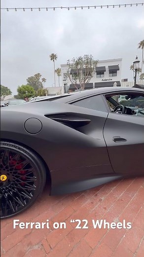 Blacked Out Ferrari F8 Tributo on 22s 🖤🔥 #Ferrari #F8Tributo #Supercar