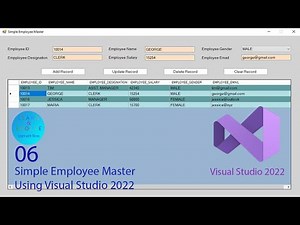 How to Create a Simple Employee Master Application using Visual Studio | VB .Net with SQL Server DB