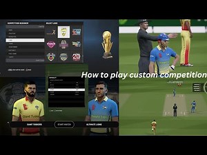 How to create & play the custom competition match in Cricket 24 | How to set the difficulty setting.