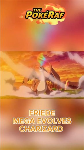 Friede Mega Evolves Charizard into Mega Charizard Y in Pokémon Horizons AMV