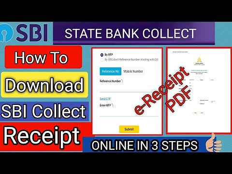 SBI Collect Receipt Download:How To Download SBI Collect Payment E-Receipt Online #SBI_Receipt