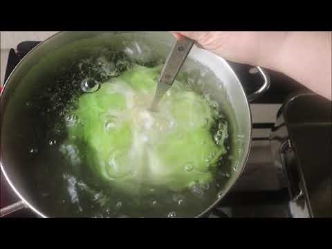 Aunt Duddie Prepares Cabbage Leaves for Stuffing ~ The Easy Way!