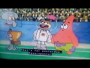 Sandy kicks spongebob
